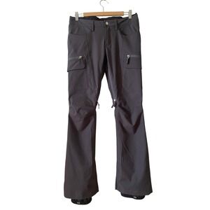 Burton Women's Snowboard Pants S Gray Dryride Cargo Ski Snow Winter Insulated
